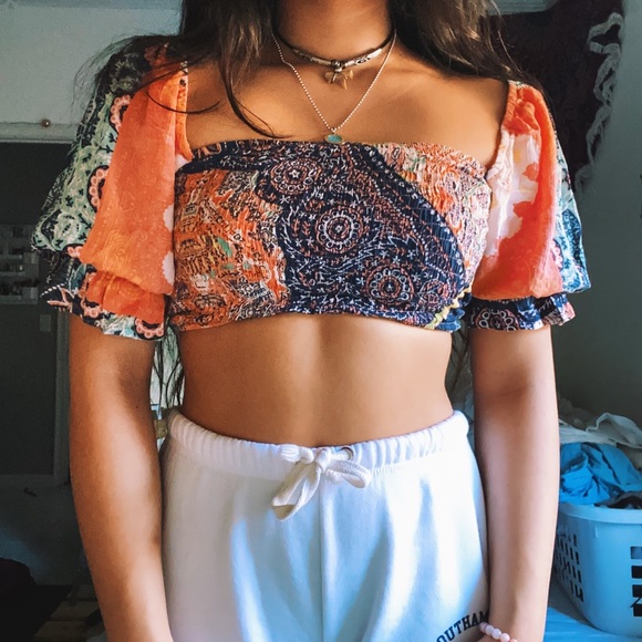 Olivaceous Tops - Bohemian style crop top